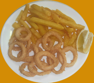Calamares con guarnicion