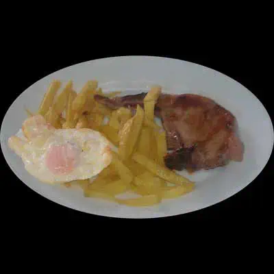 Chuleta de cerdo con patata y huevo - lunes - martes - miercoles - jueves - viernes - festivos - domingos - monday - tuesday - wednesday - thursday - friday - holiday - sunday