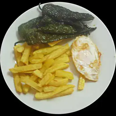 patatas fritas con huevo y pimientos - lunes - martes - miercoles - jueves - viernes - festivos - domingos - monday - tuesday - wednesday - thursday - friday - holiday - sunday